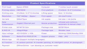 전화 케이스 인쇄 골프 공 용 XP600 프린트 헤드가있는 최신 A5 UV 잉크젯 프린터 반자동 기계 - Product Image 2