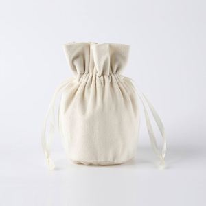 Bolsas de Terciopelo Lisas con Cordón, Tamaño Grande 18*16cm, Base Redonda de 10cm, para Guardar Collares, Cristales, Lápices Labiales - Product Image 6