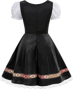 Costume da Oktoberfest per <span class=keywords><strong>Donna</strong></span>, Abito in Velluto Stile Bavarese Tedesco, <span class=keywords><strong>Travestimento</strong></span> per <span class=keywords><strong>Halloween</strong></span> e Carnevale - Product Image 4