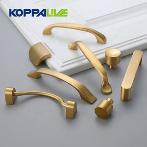 Koppalive Poignées de tiroir en laiton massif Poignées d'armoire modernes 96mm 128mm Quincaillerie de cuisine Boutons dorés robustes pour armoire/placard - Product Image 3