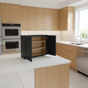 Armoire murale de style Alliance Shaker, 24-36 pouces de largeur x 30-36 pouces de hauteur, en kit, RTA, armoire de rangement de cuisine, design moderne en bois - Product Image 2