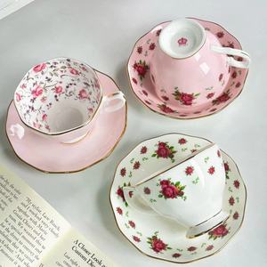 Ensemble tasse et soucoupe en porcelaine Royal Albert, motif rose fleurie, <span class=keywords><strong>250</strong></span> ml, moderne, haute qualité, portable, cadeau, accessoires photo - Product Image 3