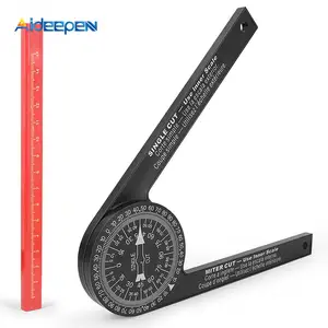 אלומיניום סגסוגת מסור זווית מד זוית נגרות 360 זווית Finder Inclinometer מצנפת ראה חלוקת זווית מדידת מכשיר כלי