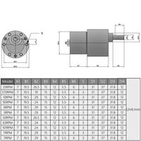 Motor de engranajes rectos FT-37RGM500 de baja velocidad y alto torque para parrilla eléctrica de barbacoa