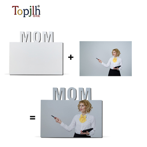 Topjlh blanc bois Sublimation blanc MDF cadre Photo thème maman avec impression personnalisée pour la congélation de beaux moments <span class=keywords><strong>mère</strong></span>-enfant - Product Image 5