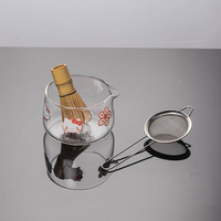Ensemble de thé Gongdao en verre borosilicate haute résistance, style Japandi, avec support de séparation pour bol à thé Kung Fu – Vente chaude