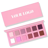 Palette de fards à paupières mats métalliques 12 couleurs, poudre minérale végétalienne, haute pigmentation, résistante à l'eau, maquillage pour peaux foncées