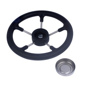Steering Wheel Boat Marine Steering Control 14 Inch Foam Grip With Ball Head For <b>Yacht</b> Speedboat Fishing Boat - Product Image 3