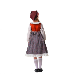 Disfraz de Niña de las Velas de Luolan para Halloween, Disfraz de Película de Televisión, Vestido de Poliéster para Niñas, Delantal, Pañuelo para la Cabeza, Talla 120-150 cm, Drama - Product Image 5