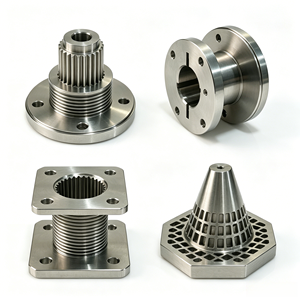 Connecteur à bride fileté usiné sur mesure, composants industriels de haute précision usinés CNC en cuivre, laiton et acier inoxydable - Product Image 3