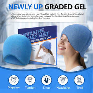Gorro de Gel Frío para el Cuidado de la Salud, Ajuste Firme, Reduce la Presión, Alivio del Dolor de Cabeza y la Migraña, Terapia de Gel Refrescante de Larga Duración - Product Image 3