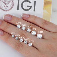 Diamant en vrac fantaisie blanc de qualité DEF VS VVS, certifié IGI, de forme fleur de cerisier, cultivé en laboratoire, CVD HPHT, pour bijoux fins
