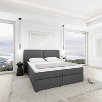 PZCN HOME EU-Stil Boxspringbetten mit Holzrahmen, getuftetem Design und Gaslift-Stauraumfunktion