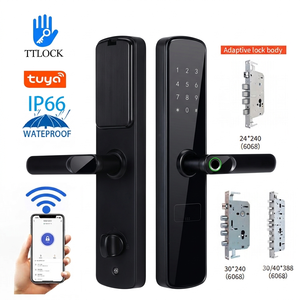 TTlock APP 6068 防水电子密码数字指纹安全家居卧室锁芯旋钮涂鸦智能锁 - Product Image 2