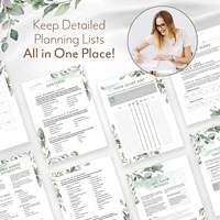 Carnet de planification de mariage à spirale, motif verdure eucalyptus, dorure à chaud, organiseur de liste de choses à faire pour la mariée, vente en gros de papeterie