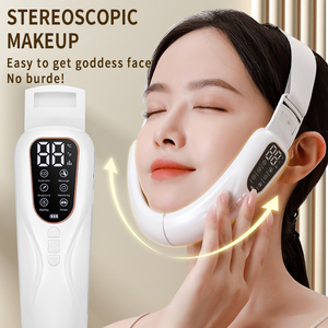 Masajeador Facial Eléctrico Vibratorio <span class=keywords><strong>para</strong></span> <span class=keywords><strong>Reducir</strong></span> la Papada, Levantar y Adelgazar el Rostro en Forma de V, Recargable por USB - Product Image 2