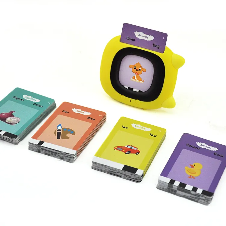 Kerst Groothandel Custom Franse Studie Alfabet En Nummer Educatief Audio Praten Flash Card Leren Machine Voor Kinderen