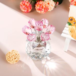 Decorazioni per la casa di nozze romantiche per la moglie di <span class=keywords><strong>cristallo</strong></span> altri oggetti di <span class=keywords><strong>cristallo</strong></span> fatti a mano con fiori <span class=keywords><strong>rosa</strong></span> di <span class=keywords><strong>cristallo</strong></span> - Product Image 2
