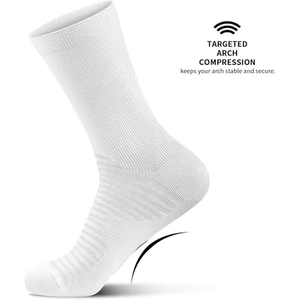 Chaussettes de sport personnalisées, chaussettes de compression, chaussettes de course athlétiques pour hommes, en coton, élasthanne et polyester, chaussettes en gros - Product Image 2