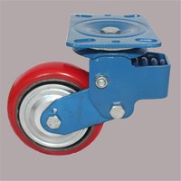 Roulettes en polyuréthane robustes sans entretien, amortissantes, personnalisables, pivotantes et fixes, roues industrielles antichoc avec frein