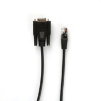 Kabel Adaptor Antarmuka Jaringan OEM/ODM D-sub DB9 9-pin Female ke RJ45 8P8C Male RS-232 Serial Port ke Kabel Data