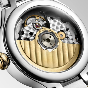 Reloj Automático de Dos Tonos con Fase Lunar, Números Romanos y Correa de Acero Inoxidable para Mujer Longinesing - Product Image 3