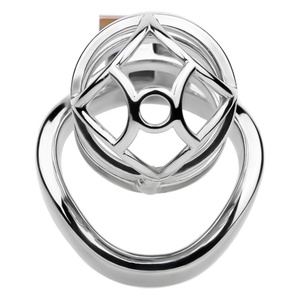 FRRK-11 Dispositivo de Entrenamiento Anti-Escape para Pene Masculino, Jaula Hueca de Acero para Pene con Múltiples Anillos, Jaula de Bloqueo para Pene Grande, Juguete Sexual Erótico - Product Image 3