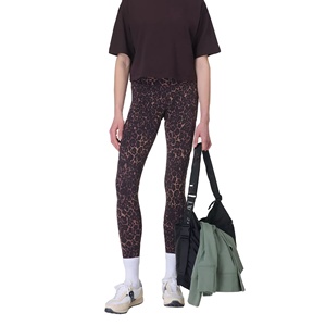 Leggings de Yoga Unisex de Cintura Alta, Compresión Alta, Transpirables, Antibacterianos, Sin Costuras, 180g, Estampado Personalizado, Largos, Deportivos - Product Image 3