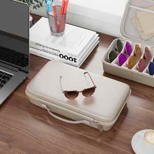 Travel <b>Sunglasses</b> Organizer <b>Case</b> <b>with</b> 8-Slot Adjustable Compartments - Product Image 4