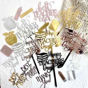 Decoración de Pastel Acrílica con Miel y Dulzura para el Día del Maestro, Adorno de Pastel Estilo Ins para la Celebración del Día del Maestro - Product Image 2