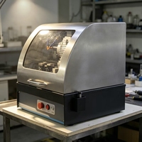 Machine de découpe d'échantillons métallographiques et pétrographiques SQ-100 Yisite, manuelle, en acier inoxydable, à chambre fermée, équipement de laboratoire de haute performance