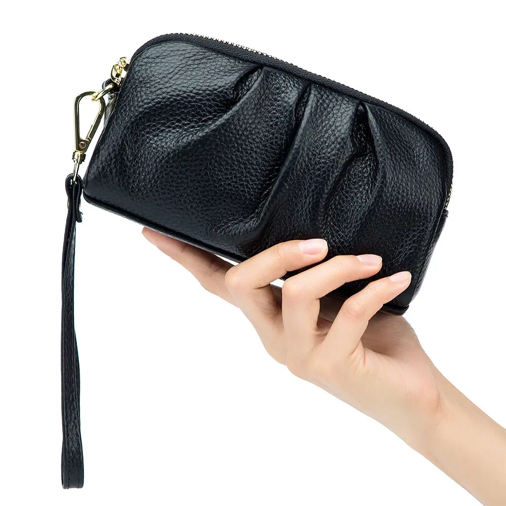 WESTAL femmes en cuir véritable portefeuille pochette grande capacité sac de téléphone portable avec bracelet sac à main en cuir pour femmes pochette portefeuille