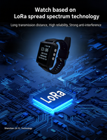Montre industrielle portable LoRa avec récepteur de messages longue portée et rappel par vibration pour la patrouille en usine et les soins aux personnes âgées