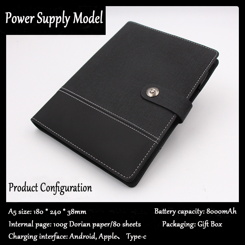Ordinateur portable de chargement noir 8 000 mAh