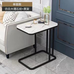 Petite table basse ronde en pierre pour appartement, style luxe léger, idéale pour hôtel et appartement. - Product Image 4