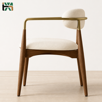 Chaise de salle à manger moderne en bois massif avec pieds en acier inoxydable pour restaurant, hôtel, café, cuisine, vente en gros, directement de l'usine