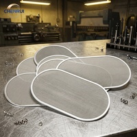 Banyak Bentuk Filter Disc Kawat Baja Anti Karat 40 Mikron Bulat Berlapis Tepi Anyaman