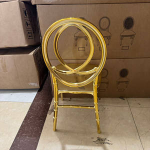 كراسي شيافاري فينيكس من البلاستيك المطلي بالكروم الذهبي اللامع للتأجير في حفلات الزفاف والمناسبات - Product Image 2