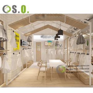 ร้านขายเสื้อผ้าเด็กน่ารัก ภายในร้าน ขายปลีก ร้านขายเสื้อผ้าเด็ก เฟอร์นิเจอร์ ร้านเสื้อผ้าเด็ก ชั้นวางเสื้อผ้าแสดง - Product Image 2