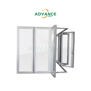 <span class=keywords><strong>Puerta</strong></span> Plegable Corredera <span class=keywords><strong>en</strong></span> <span class=keywords><strong>Forma</strong></span> <span class=keywords><strong>de</strong></span> L, Diseño Impermeable, Puertas Plegables Modernas <span class=keywords><strong>de</strong></span> Aluminio y Vidrio para Hogar, Oficina y Espacios Comerciales - Product Image 1