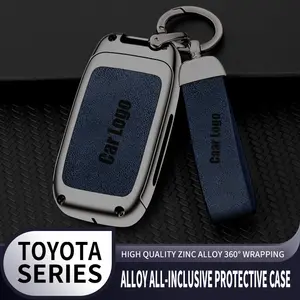 Remote Car Key Case Voor Toyota Aqua Rav4 Land Cruiser Camry Prado Corolla Auris Prius Alpha Keyless Fob 2 3 4 Knoppen Sleutelhanger