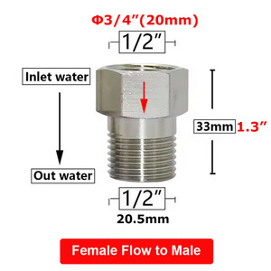 G1/2 "một cách không trở lại kiểm tra kết nối van backflow preventer cho nóng nhà vệ sinh ống nước thép không gỉ kiểm tra van - Product Image 6