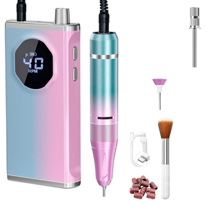 Taladro de Uñas Profesional Recargable de Alta Capacidad, 40000 RPM, Kit de Manicura Eléctrico Portátil para Uso en Salón y Hogar, Hecho de Plástico - Product Image 1