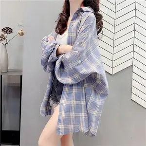 2024 New Women Clothing Summer Long Korean Clothes Loose Tops Fashionable Retro New Blouse Shirts