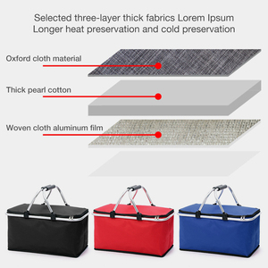 Bán Buôn Túi Dã Ngoại Cách Nhiệt Cooler Ráp Cho Cắm Trại Bãi Biển Dã Ngoại Giỏ - Product Image 2