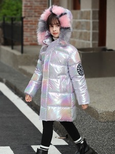 Chaqueta <span class=keywords><strong>de</strong></span> <span class=keywords><strong>invierno</strong></span> <span class=keywords><strong>para</strong></span> niños en estilo occidental Tamaños medianos y grandes Algodón <span class=keywords><strong>de</strong></span> plumón brillante <span class=keywords><strong>para</strong></span> <span class=keywords><strong>niñas</strong></span> con cierre <span class=keywords><strong>de</strong></span> cremallera - Product Image 5