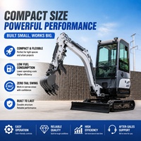 Mini Excavator Terbaik dengan Harga Terjangkau, Compact Digger, Opsional Thumb Hidrolik, Bucket Trenching, Grapple, Breaking Hammer, dan Attachment Bor