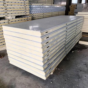 Chất lượng cao Thiết kế công nghiệp cách điện cứng nhắc PU Bảng điều chỉnh 15mm dày 0.4mm màu thép Polyurethane Tấm bánh sandwich cho phòng lạnh - Product Image 4