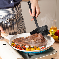 Spatule large en silicone antiadhésive et flexible pour retourner les aliments, idéale pour les grands steaks, pour la cuisine, la cuisson, les poêles et les plaques de cuisson