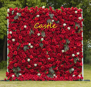 O-FW708 Parete di <span class=keywords><strong>Fiori</strong></span> di Rose Bianche all'Ingrosso, Sfondo per Feste e Matrimoni, <span class=keywords><strong>Tenda</strong></span> di <span class=keywords><strong>Fiori</strong></span> Artificiali 5D 8x8 Piedi - Product Image 6